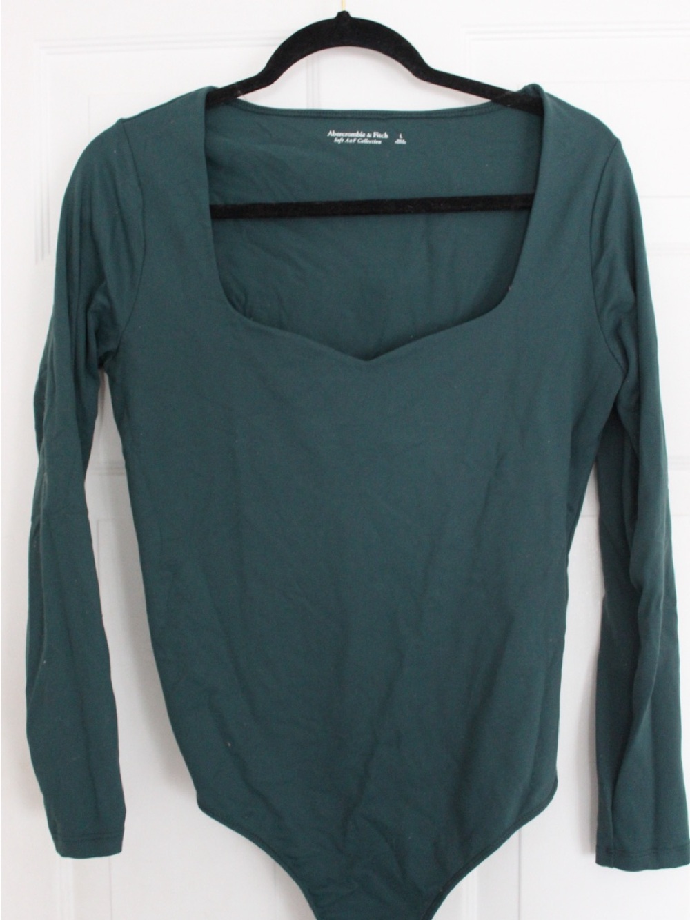 Abercrombie & Fitch Teal Scoop Neck Long Sleeve Bodysuit